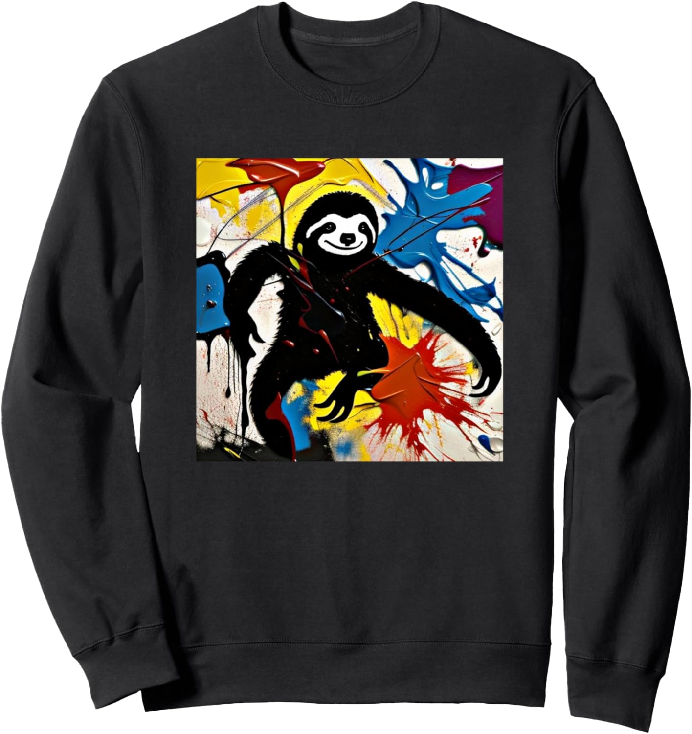 

Мотив ленивца, красочное выражение, искусство, толстовка с изображением ленивца Sloths - Art Men Women Kids Boys Girls Gift, черный