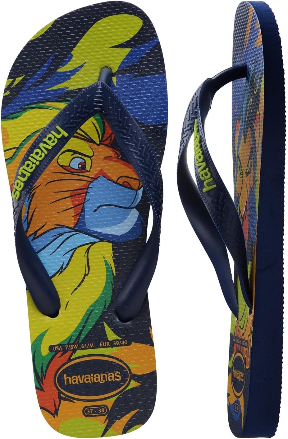 Детские вьетнамки Havaianas унисекс с классическим дизайном Disney, темно-синий — фото 3