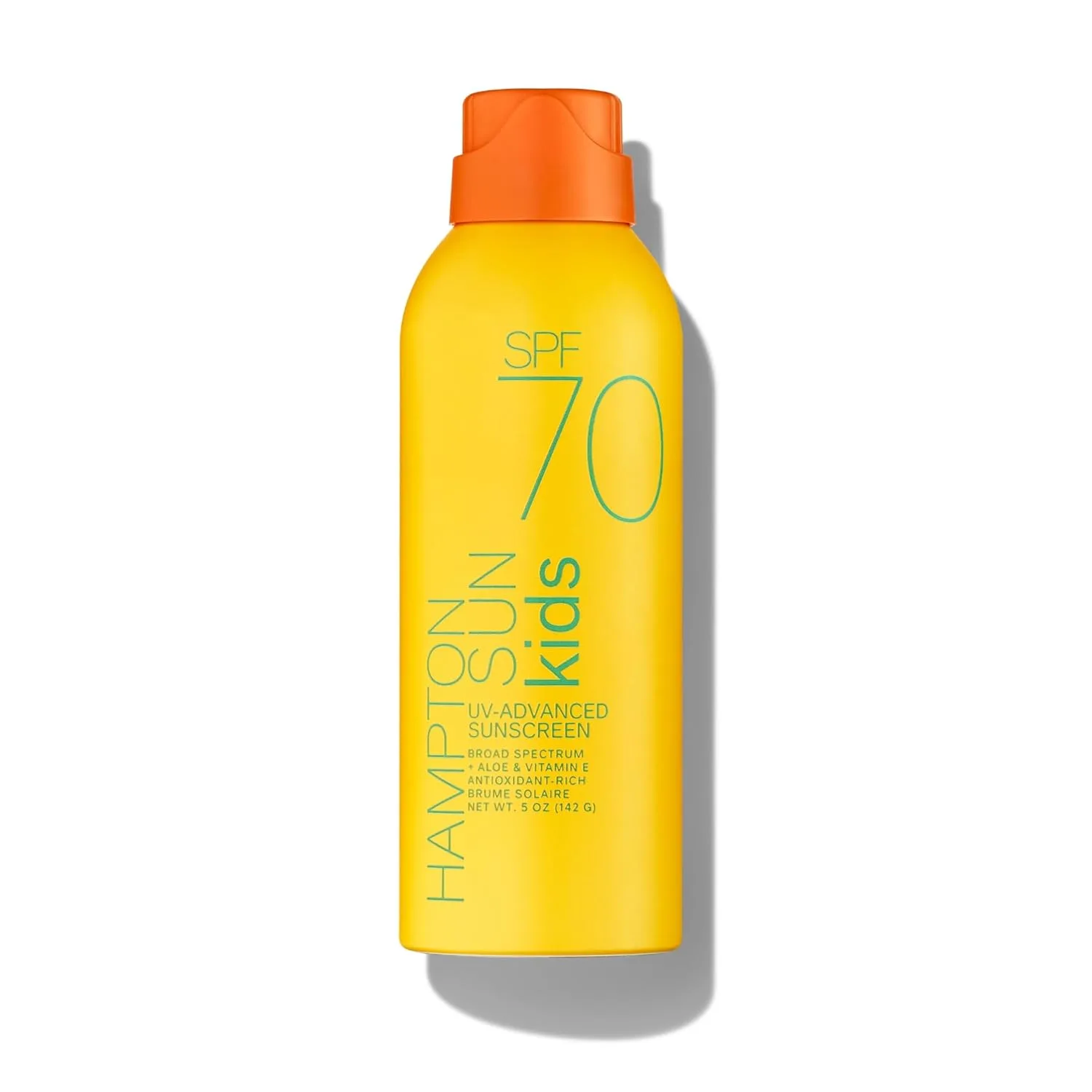 Hampton Sun SPF 70 спрей для детей, широкий спектр, водостойкий, с витамином E и алоэ, для увлажнения кожи, без масла, Clear