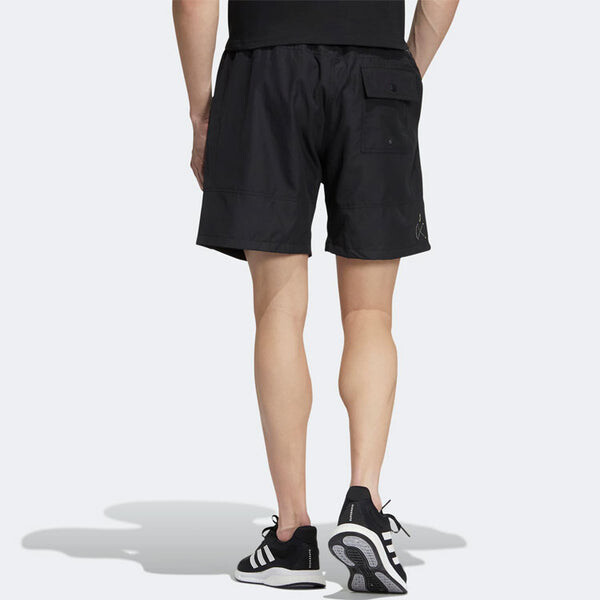 Шорты men's solid color logo printing sports shorts black Adidas, мультиколор — фото 3