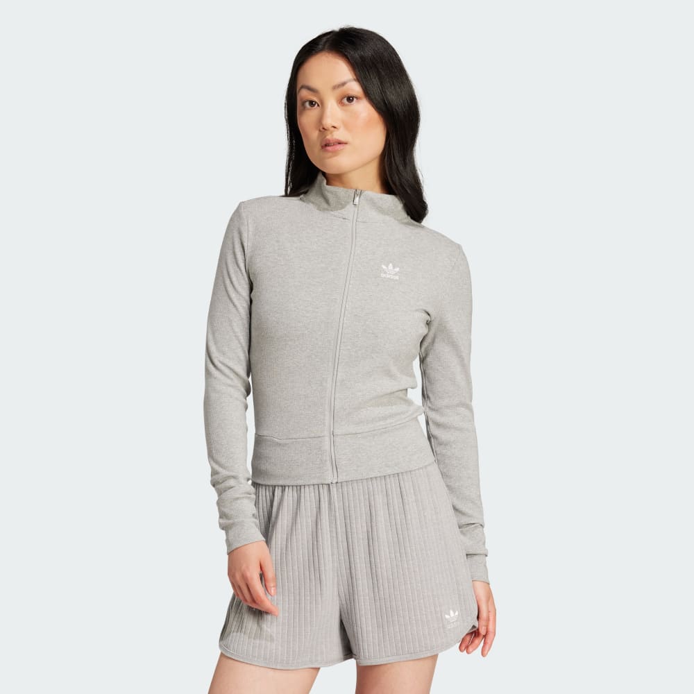 

Спортивный костюм Adidas Essentials Ribbed Full-Zip Track Top, цвет Medium Grey Heather