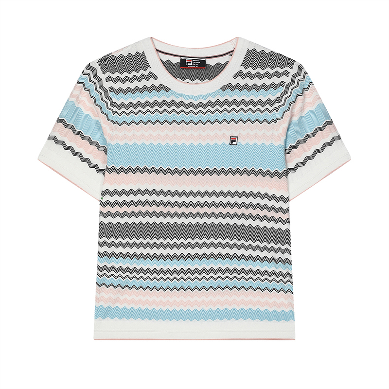 

Трикотажная женская футболка мягкого вишнёво-розового цвета FILA