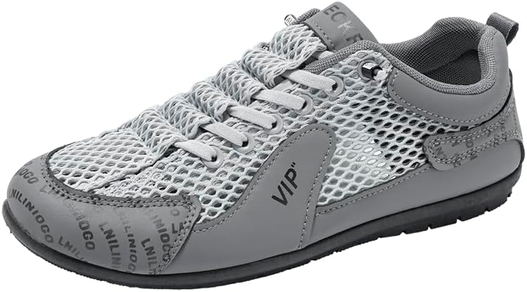 

Мужские повседневные кроссовки Hhhchpm, оксфорды, деловые, дышащие сетчатые прогулочные кроссовки, тennис, удобные, ортопедические спортивные туфли, серый