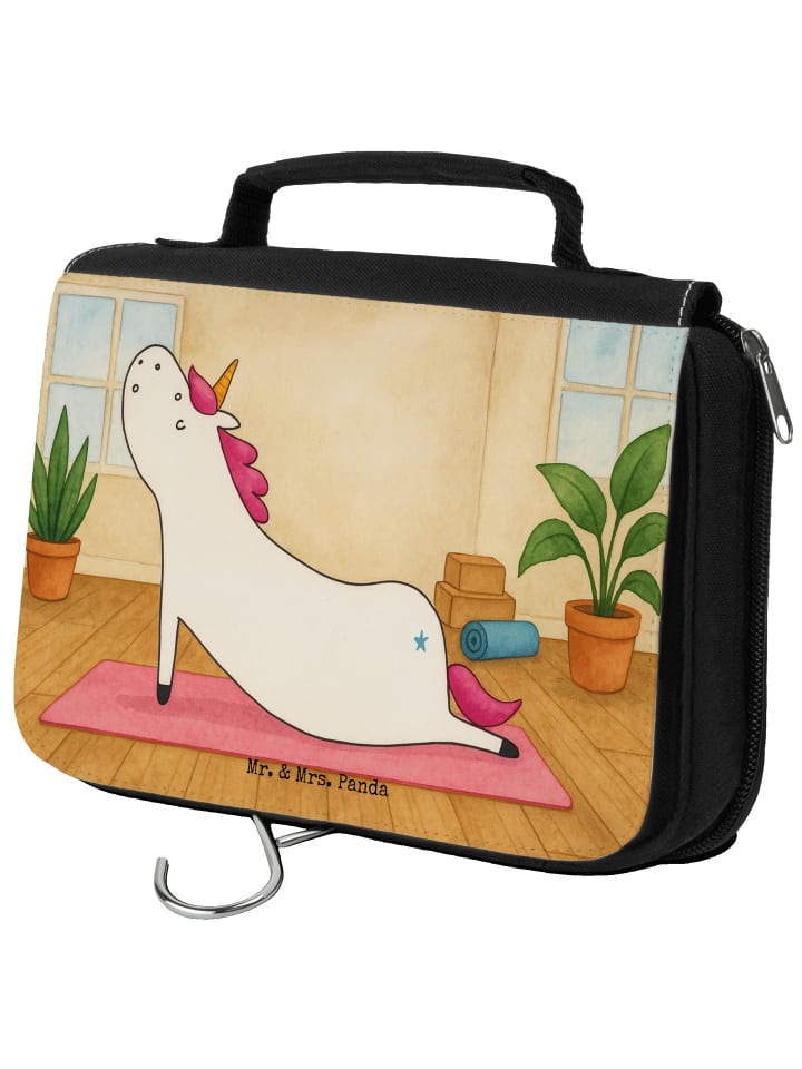 

Mr. & Mrs. Panda Косметичка с изображением единорога и йоги, без слогана, белого цвета