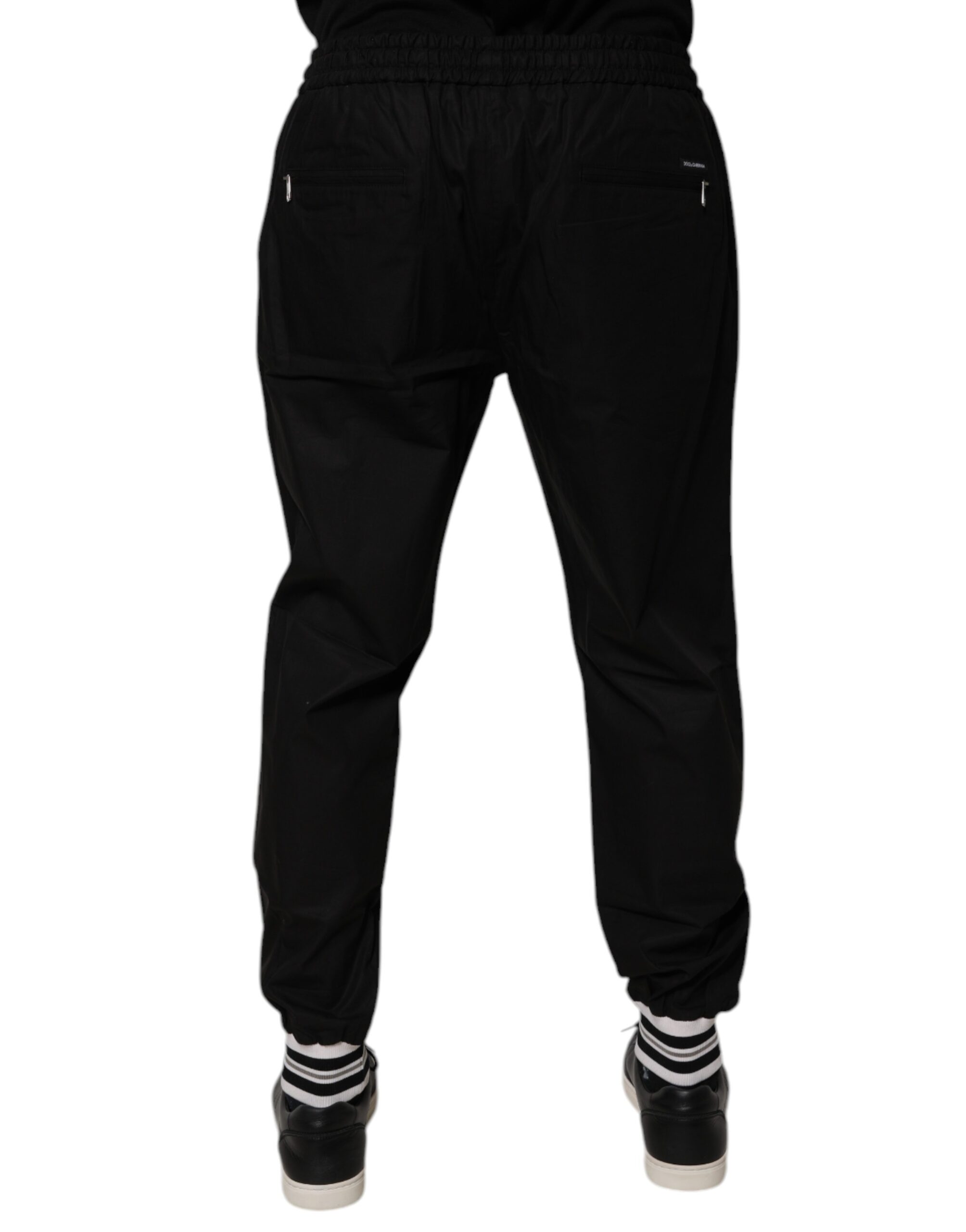 Черные хлопковые мужские спортивные штаны Jogger Dolce & Gabbana — фото 3