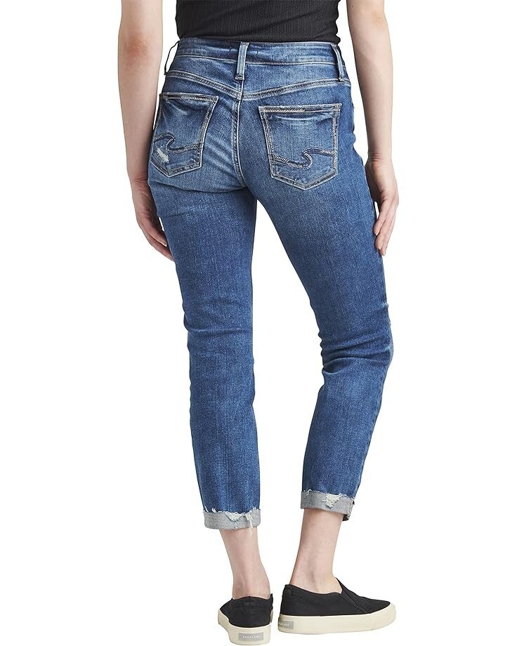 

Джинсы Silver Jeans Co. Boyfriend Mid-Rise Slim Leg Jeans L27344EAE261, индиго
