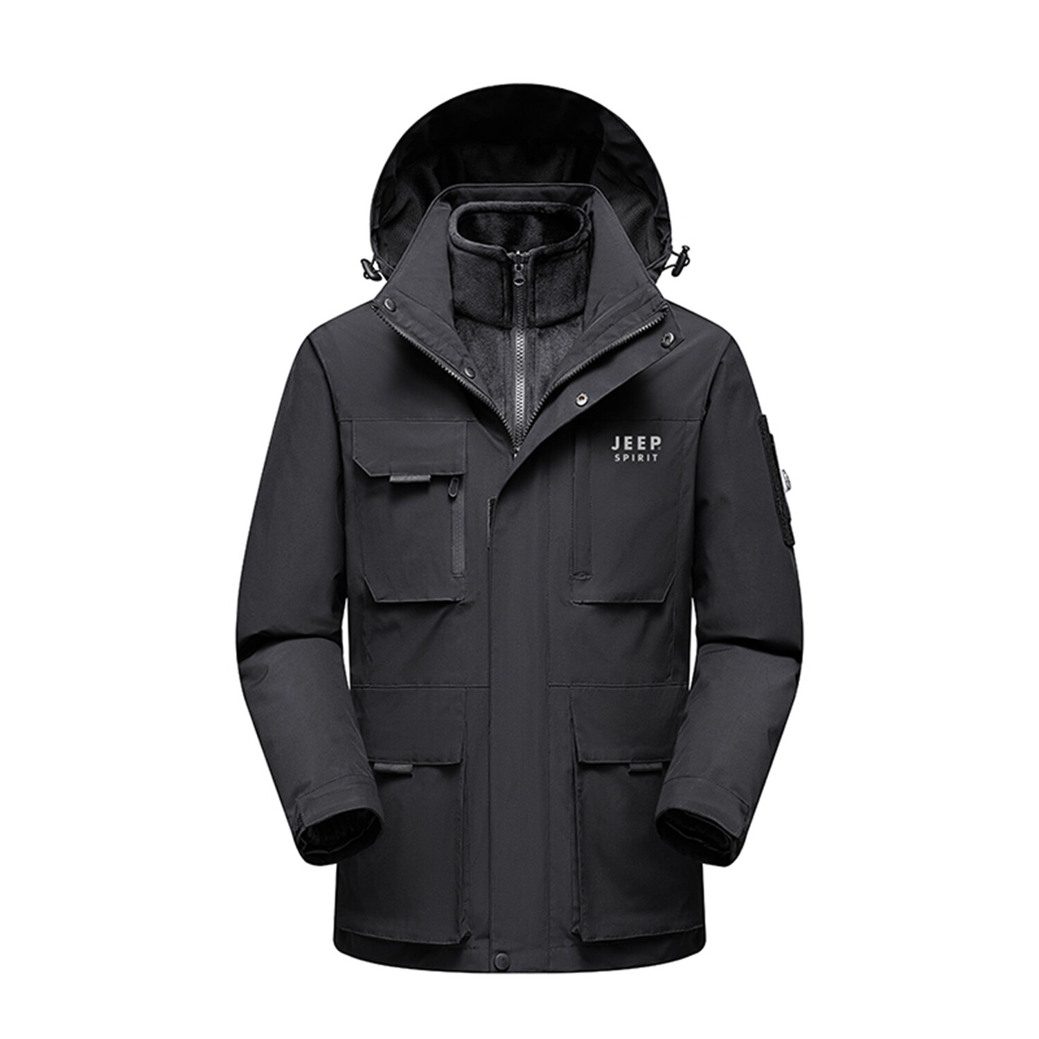 

Ветровка Куртка Унисекс Jeep Spirit, цвет Black (3-In-1)