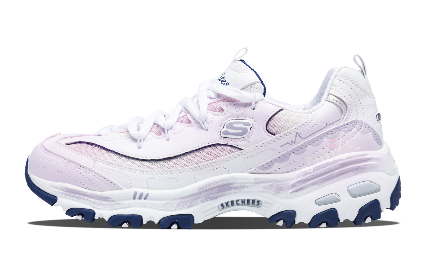 

Кроссовки Skechers DLITES Chunky Sneakers Women's Low-top Pink/white, розовый