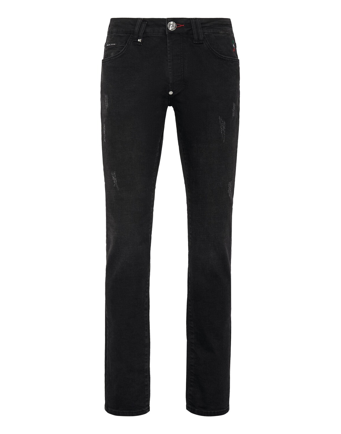 

Джинсовые брюки супер прямого кроя базовые Philipp Plein, цвет Dark Side