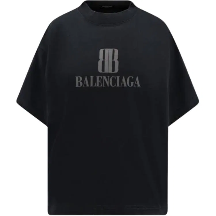Футболка с принтом Balenciaga черная
