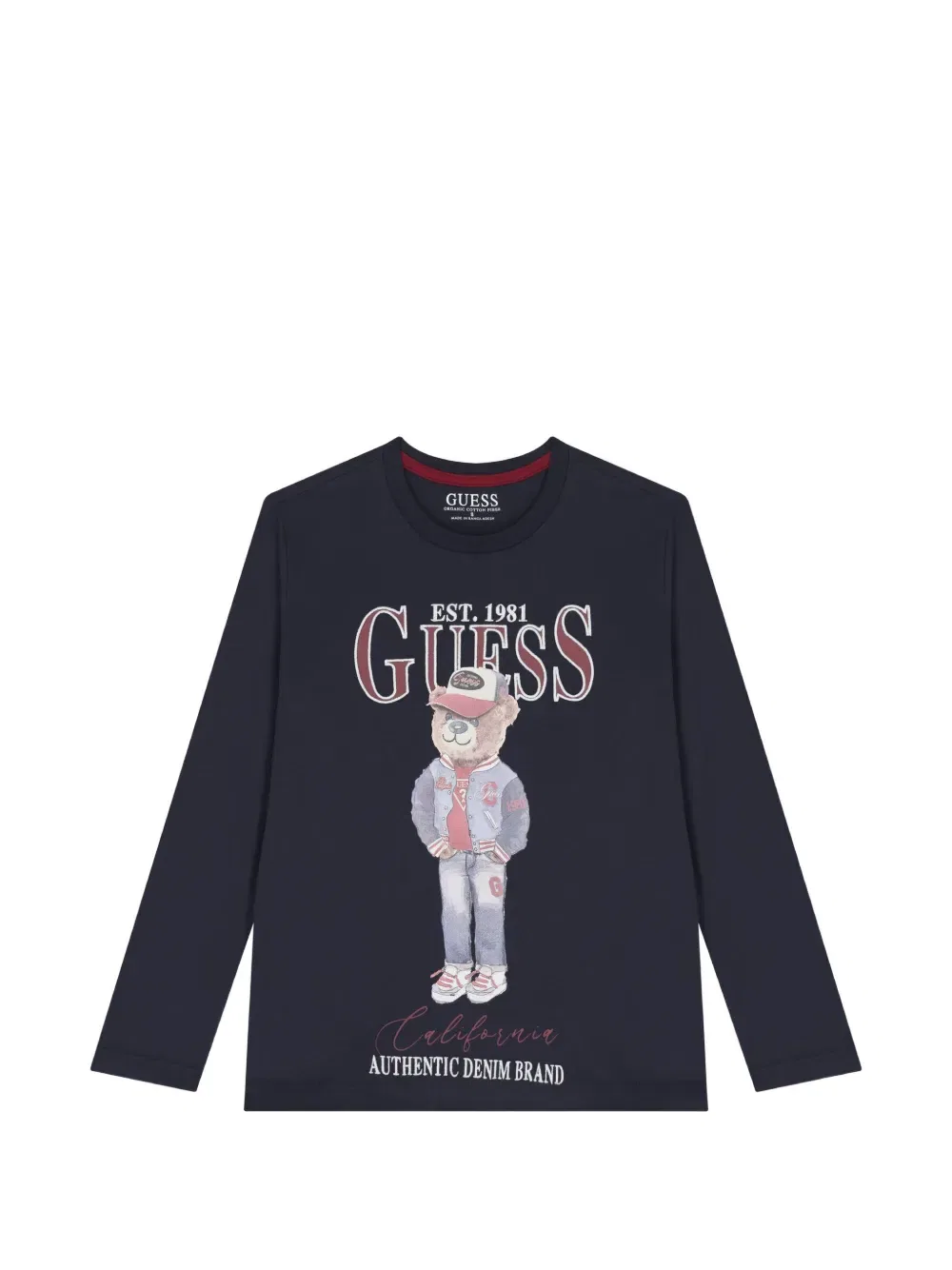 Футболка с графическим логотипом Guess Kids, синий