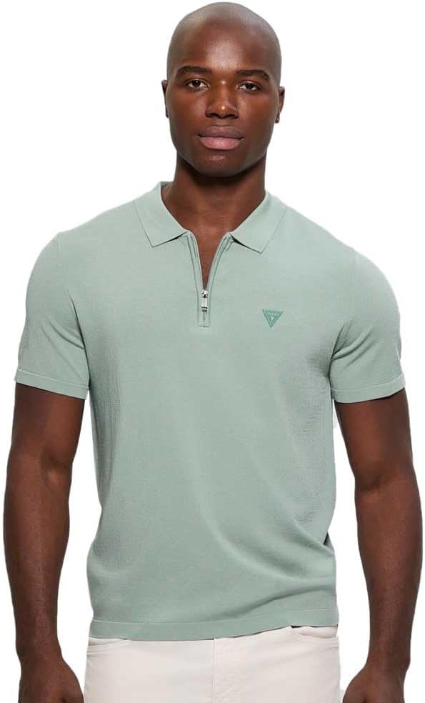 

GUESS Мужская футболка-поло Dane Tech с коротким рукавом, Full Grey