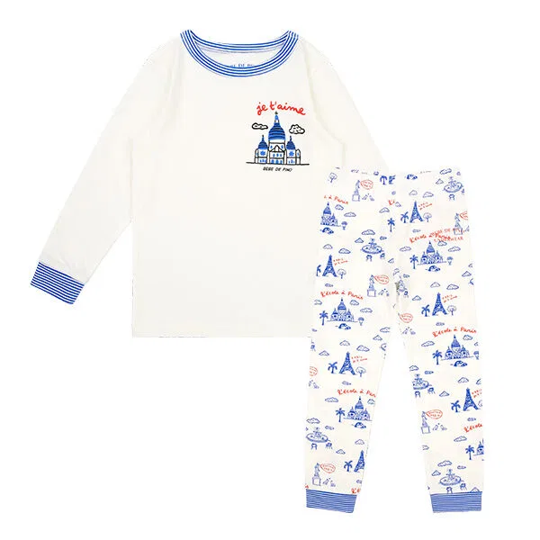 Детский домашний комплект Bebe De Pino Underwear Eiffel Lounge Set айвори