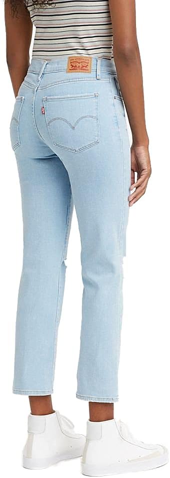 Женские джинсы Levi's 724 с высокой талией, прямые, укороченные, Tribeca Moon — фото 3