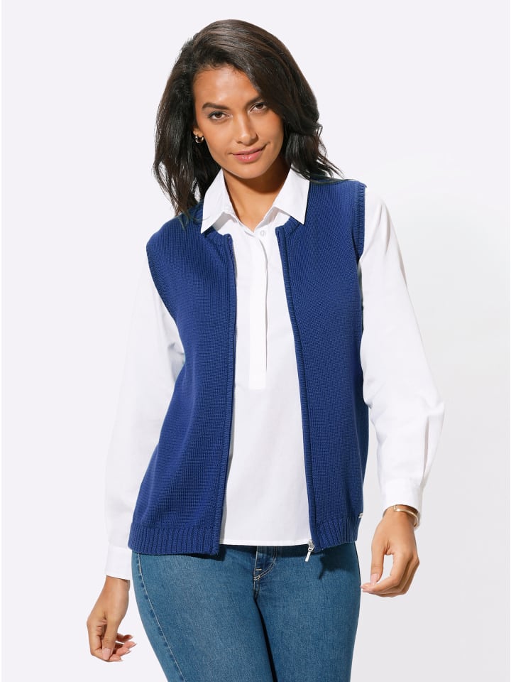 

WITT WEIDEN Вязаный жилет королевского синего цвета