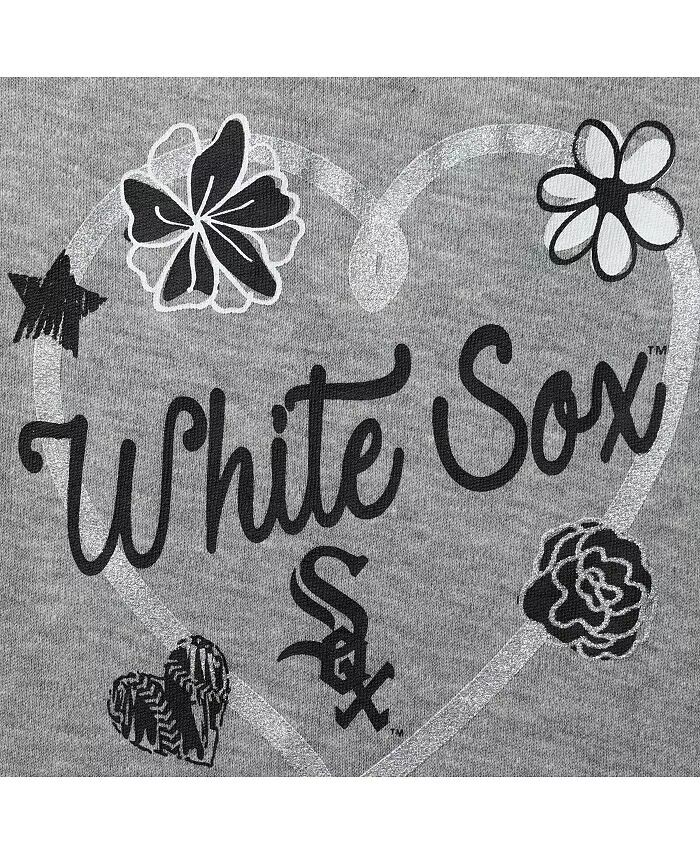 Комплект из 3 боди для новорожденных и младенцев Chicago White Sox черного, белого и серого цвета Outerstuff — фото 2