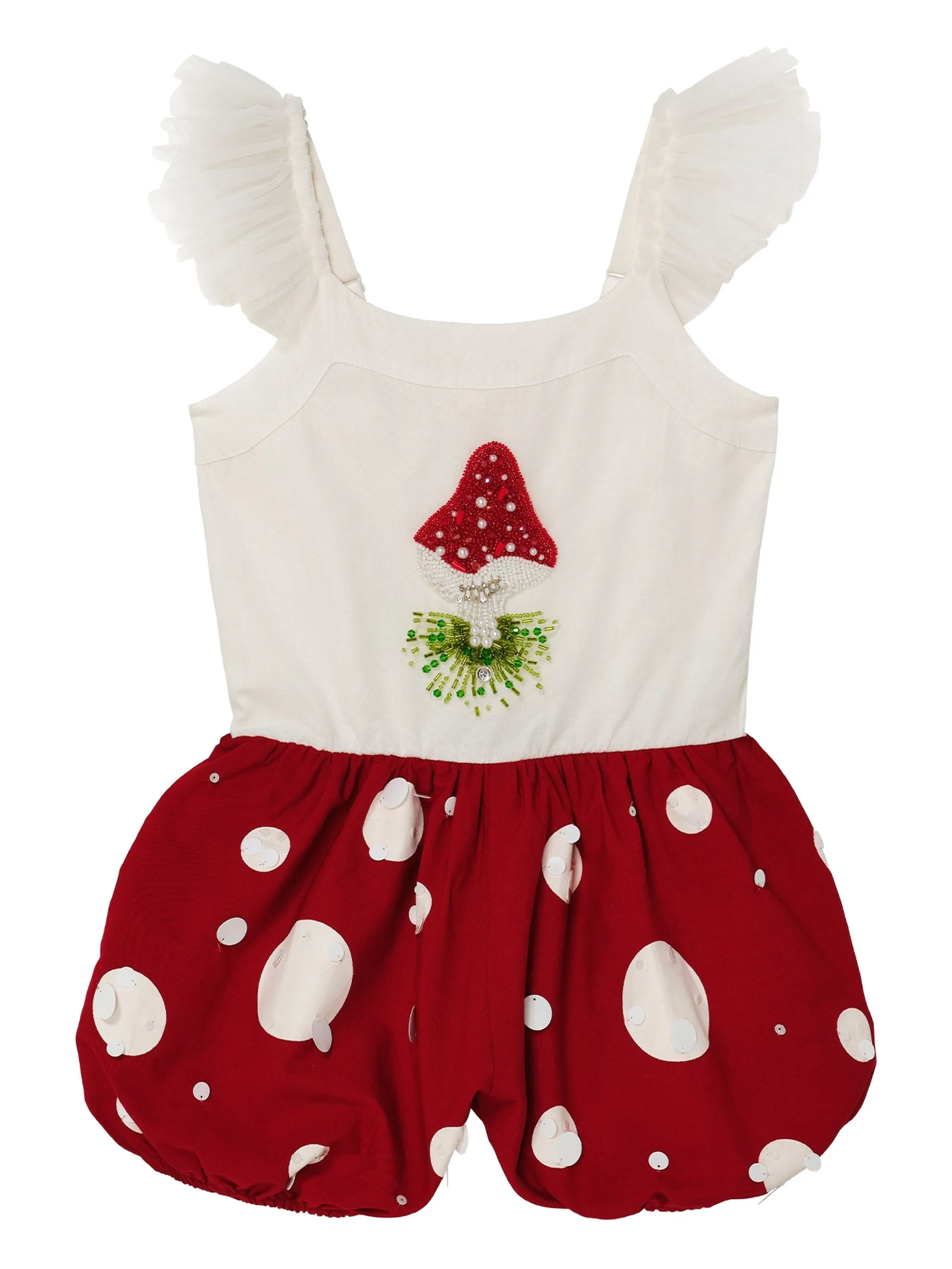 

Комбинезон с пайетками Tutu Du Monde, белый