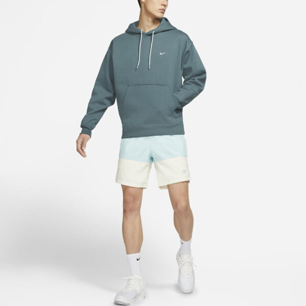Толстовка Men's Nike Logo Embroidered Solid Color Fleece Lined Dark Green, зеленый — фото 2
