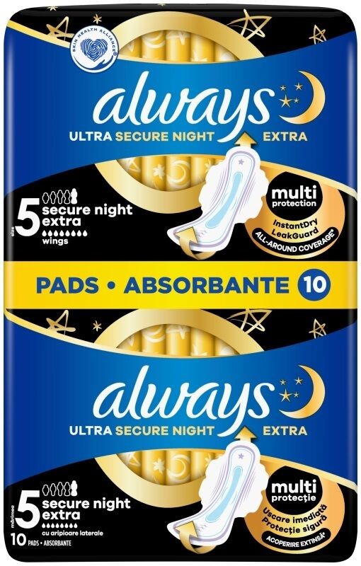 

Always Ultra Super Night Light гигиенические салфетки, 10 шт.