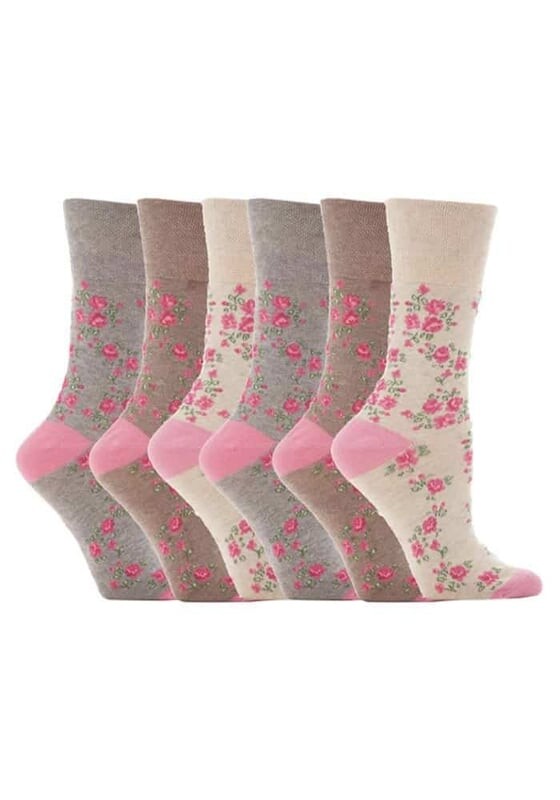 

6 пар женских неэластичных носков gg33 Gentle Grip, бежевый