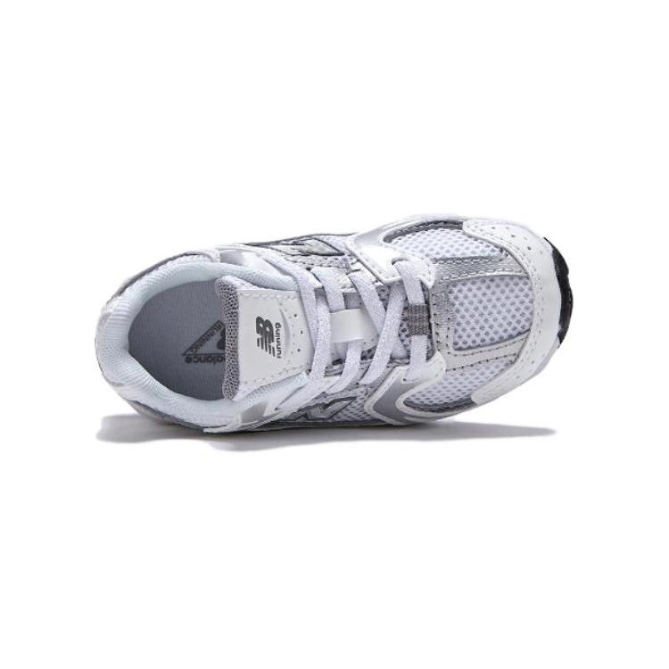 Низкие кроссовки New Balance 530 в корейском стиле для малышей, серебряный — фото 3
