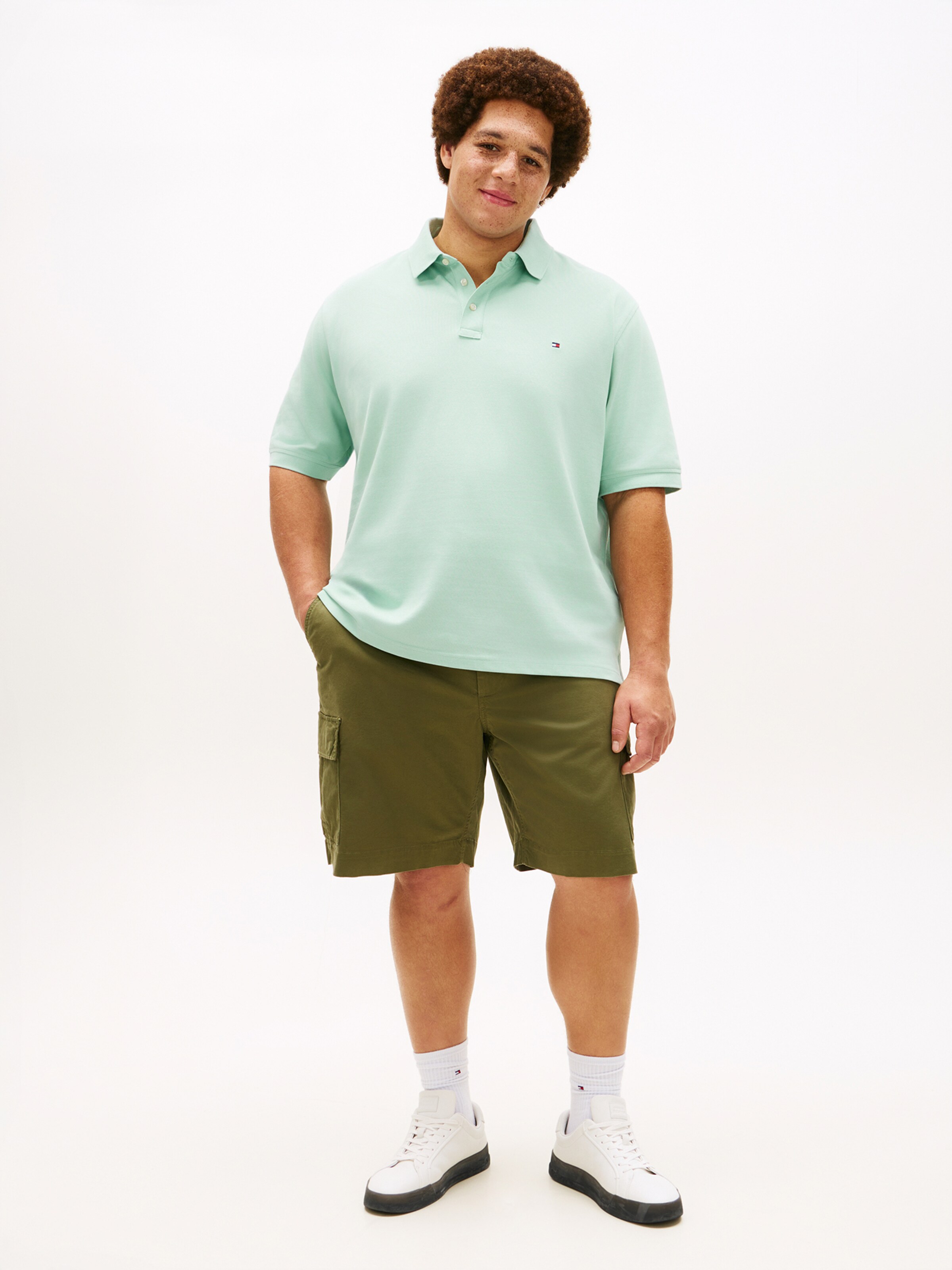 Tommy Hilfiger Big & Tall Футболка '1985' в цвете Mint — фото 4