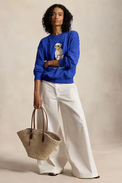 Худи свободного кроя Island FLC-KNT-SWEATSHIRT Polo Ralph Lauren, синий — фото 3