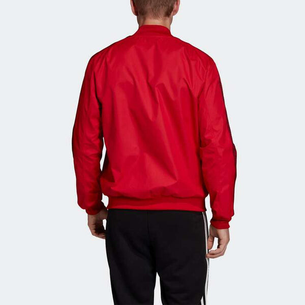 Куртка soccer/football manchester united long sleeves zipper jacket sports red Adidas, красный — фото 4