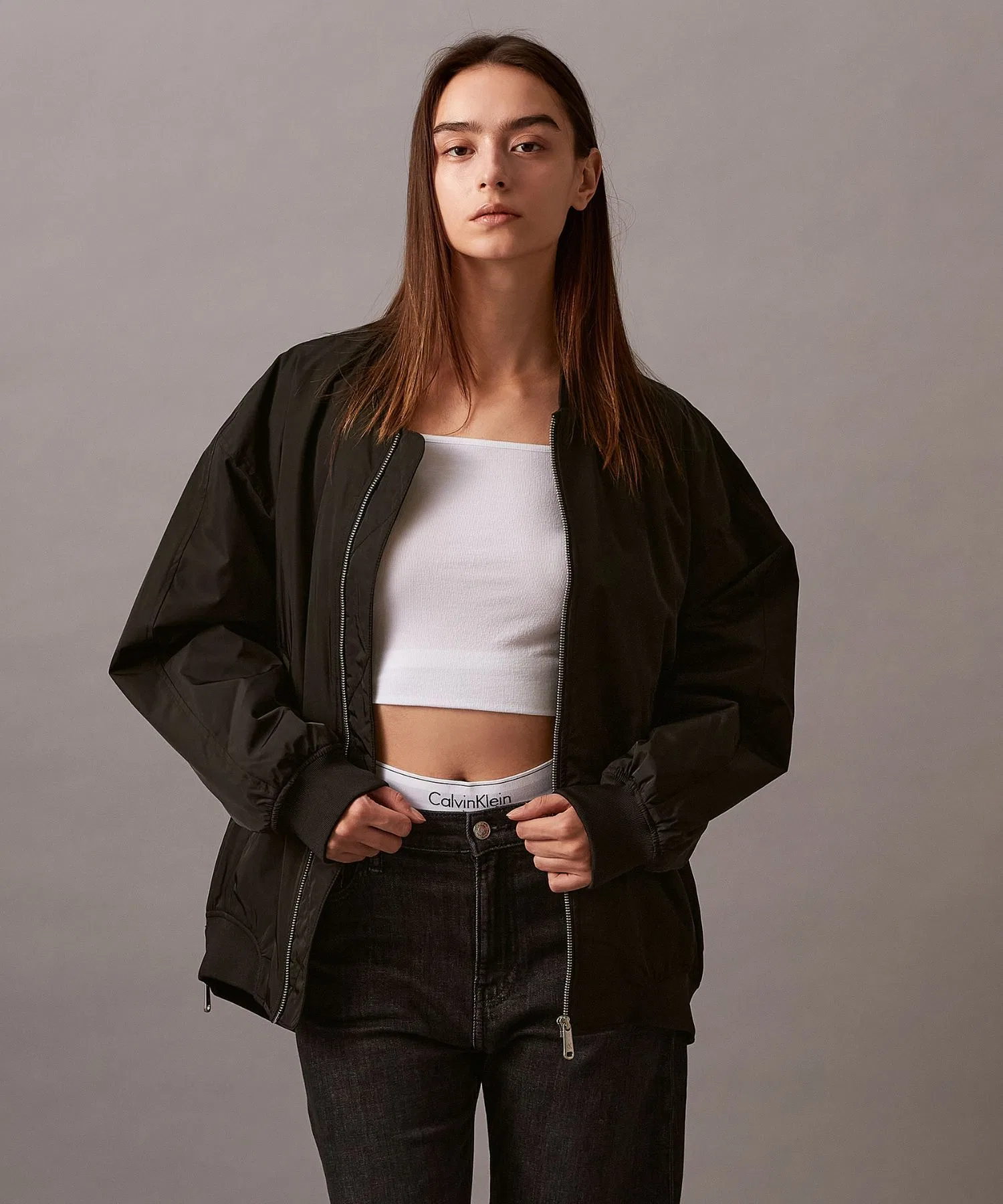 Длинная бомбер-куртка Calvin Klein Jeans, коралловый — фото 2