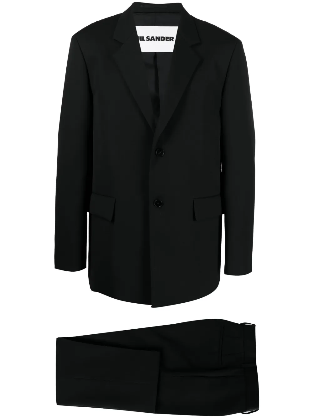 

Костюм с однобортным пиджаком JIL SANDER, черный