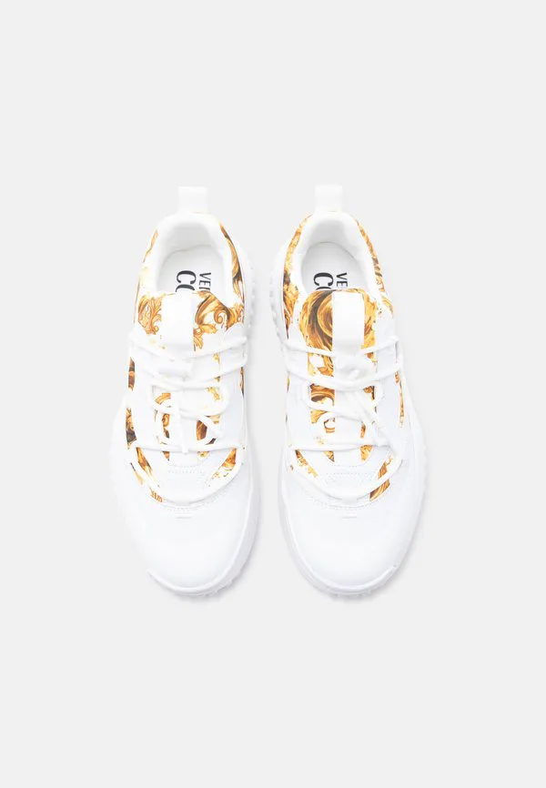 Низкие кроссовки hyber Versace Jeans Couture, White/Gold-Coloured — фото 4