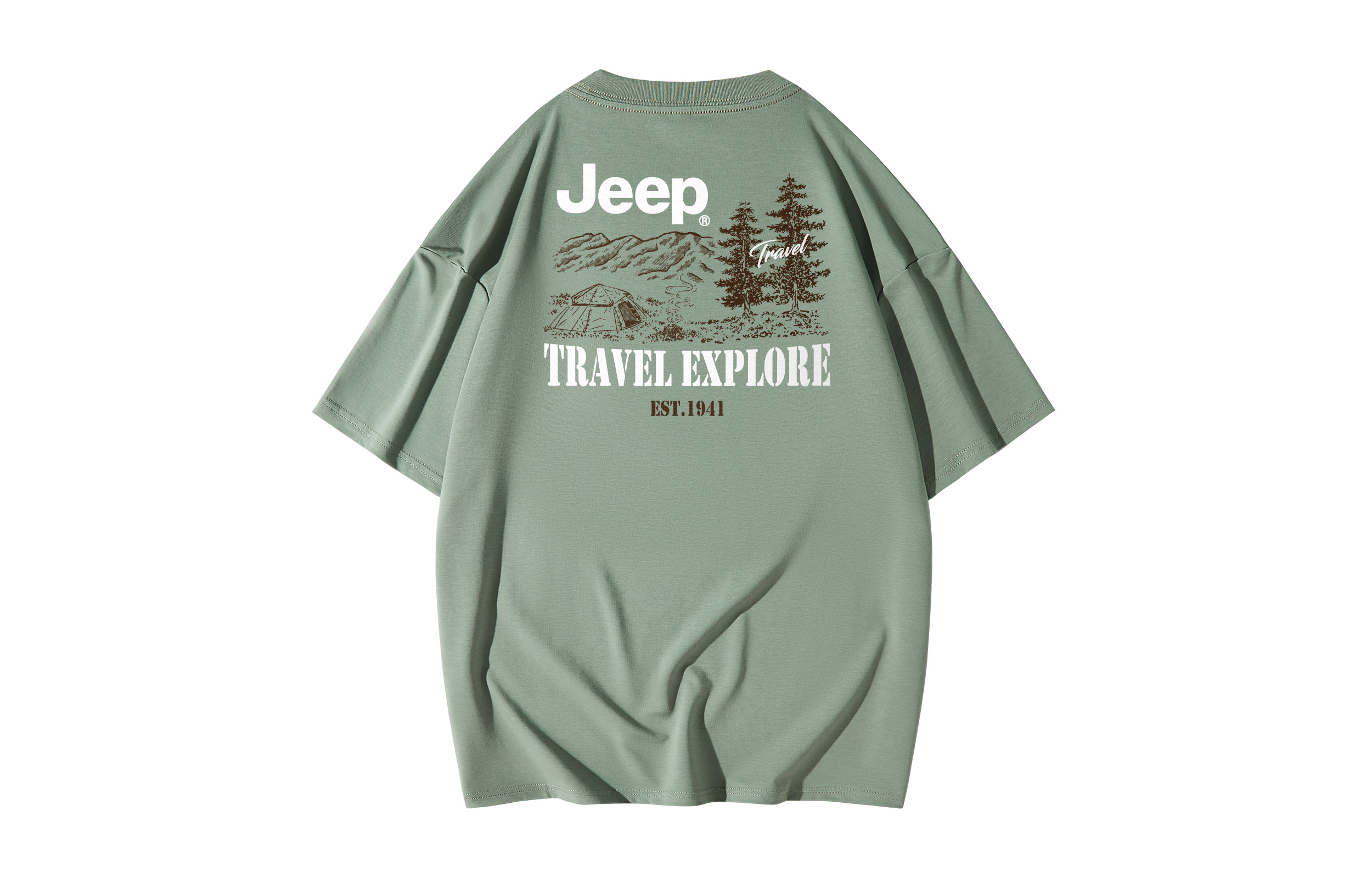 

Футболка Wrangler Leisure Series унисекс Jeep, оливковый зеленый
