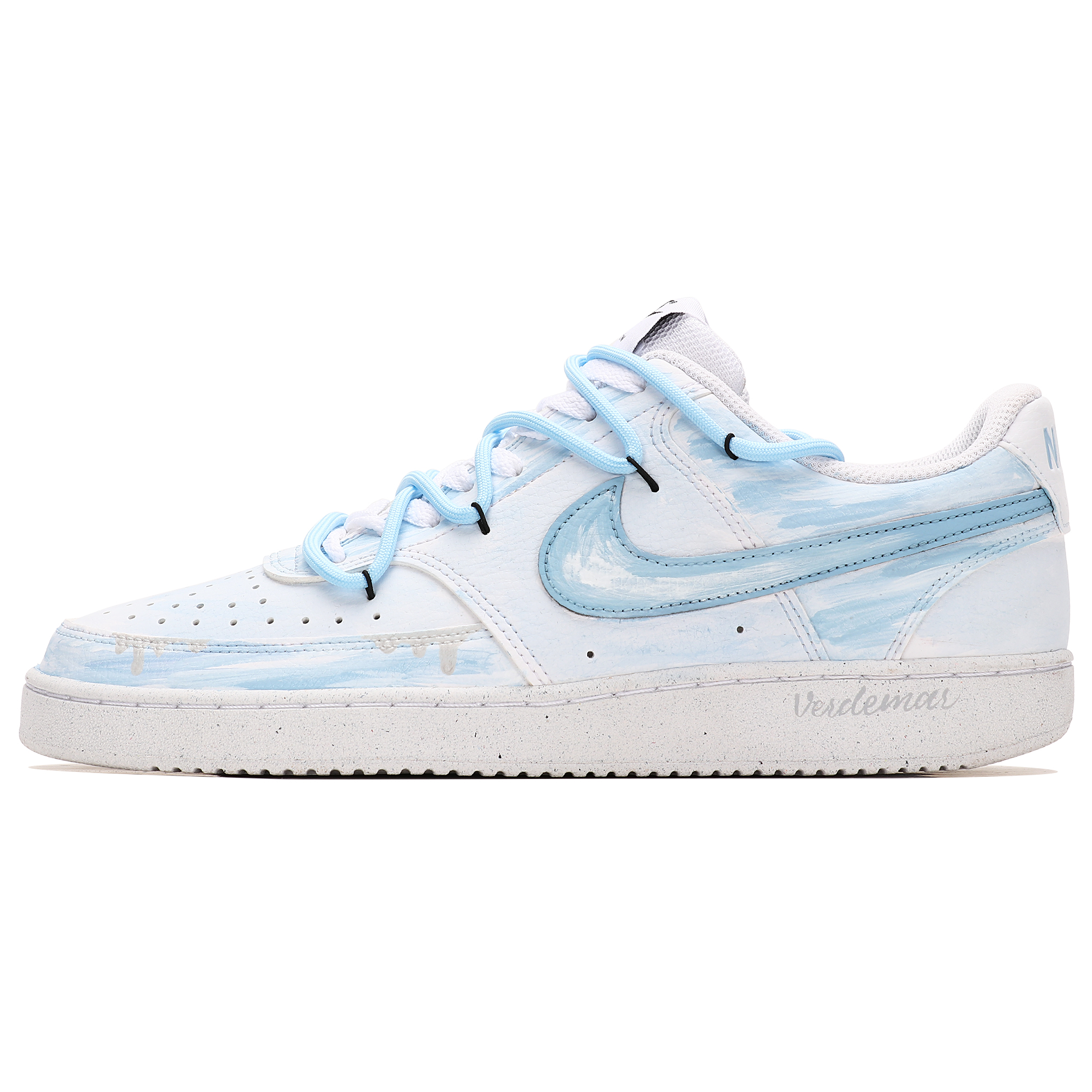 

Nike Кроссовки Court Vision 1 Shock Absorbers Low Top для скейтбординга, мужские, сине-белые