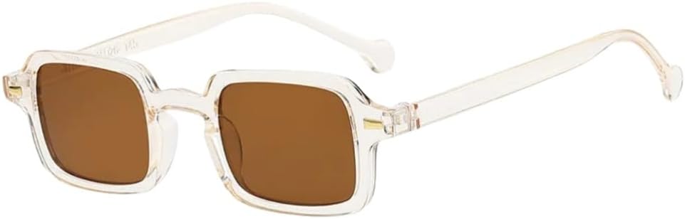 

Модные квадратные солнцезащитные очки для женщин, антибликовые, в стиле ретро, ​​с заклепками, прямоугольные, с защитой от УФ-излучения UV400, спортивные солнцезащитные очки для мужчин UJNHGQ, Champagne