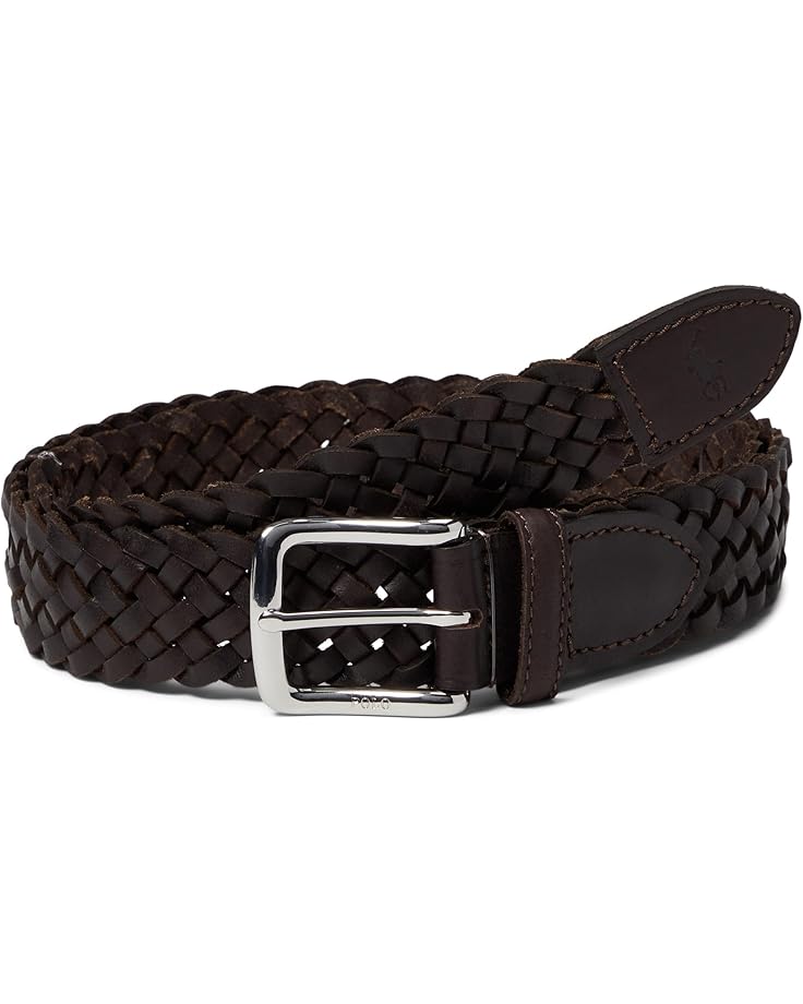 

Ремень Polo Ralph Lauren 30mm Westend Braid Belt, цвет Dark Brown