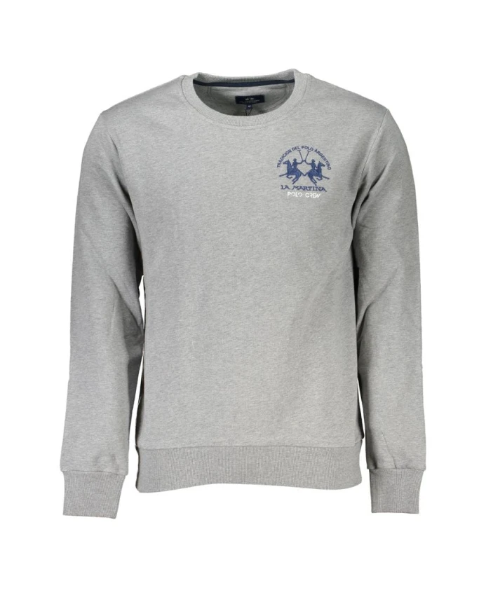 

Стильная серая толстовка с круглым вырезом La Martina, серый