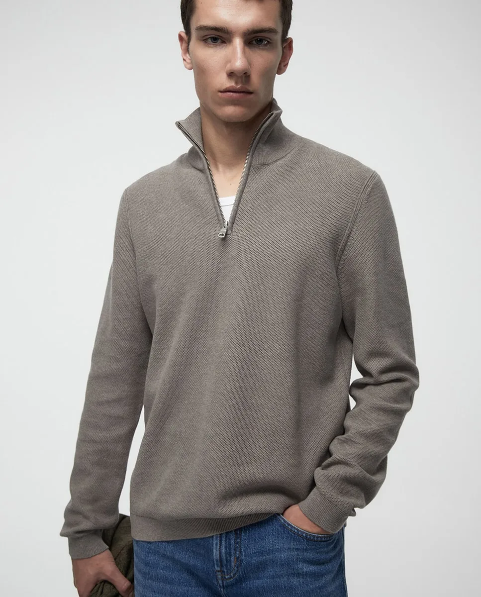 

Кофта на молнии, структура Sfera, светло-коричневый