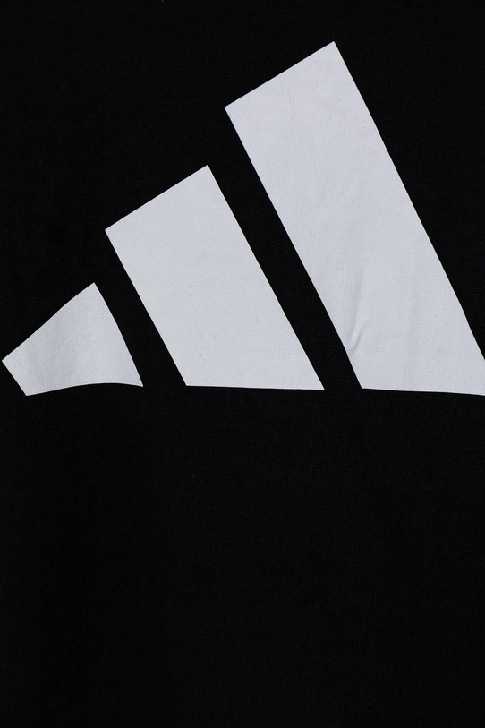 Детская хлопковая футболка Adidas, черный — фото 3