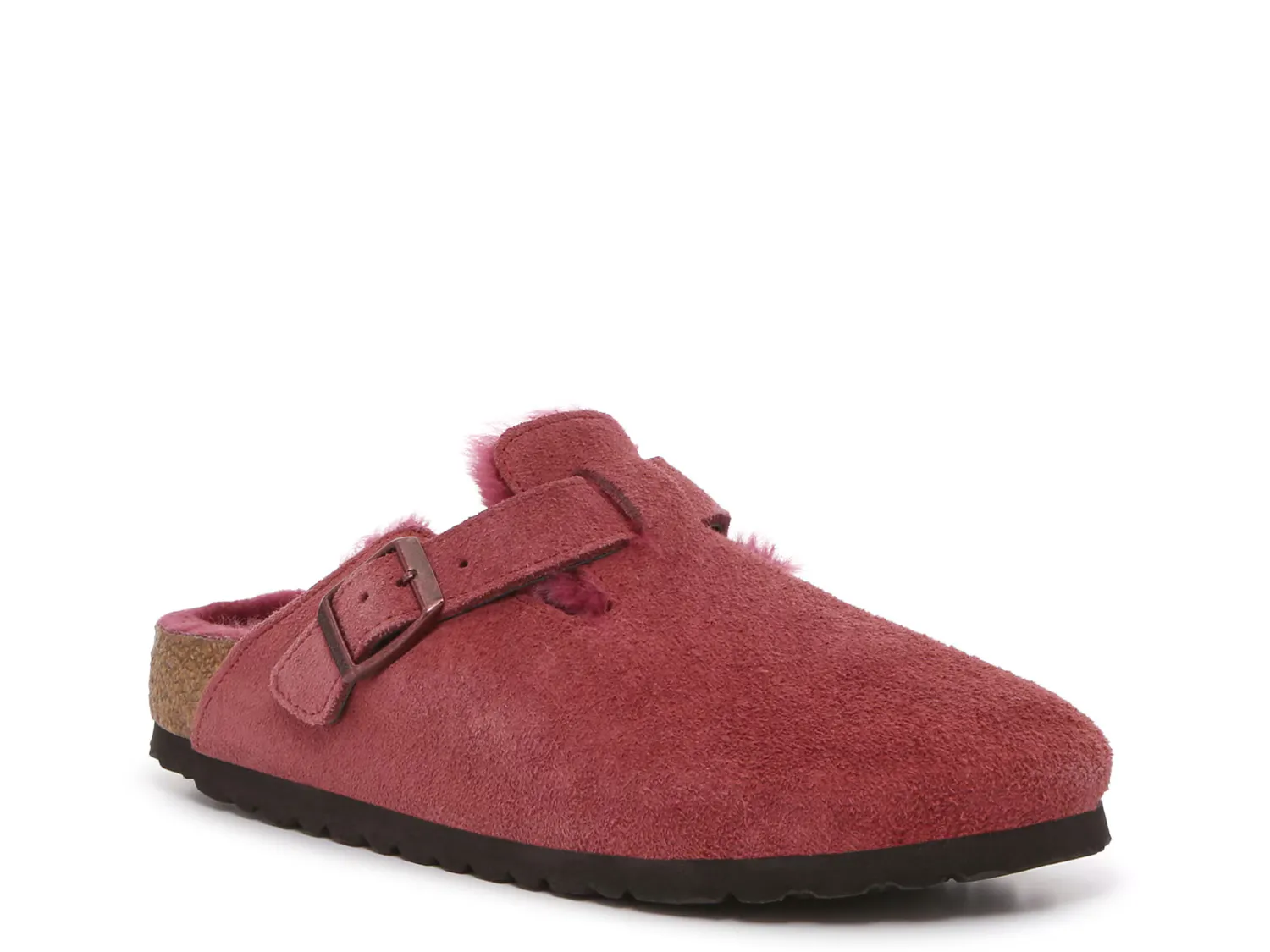

Сабо Boston Shearling Clog Birkenstock, темно-бордовый