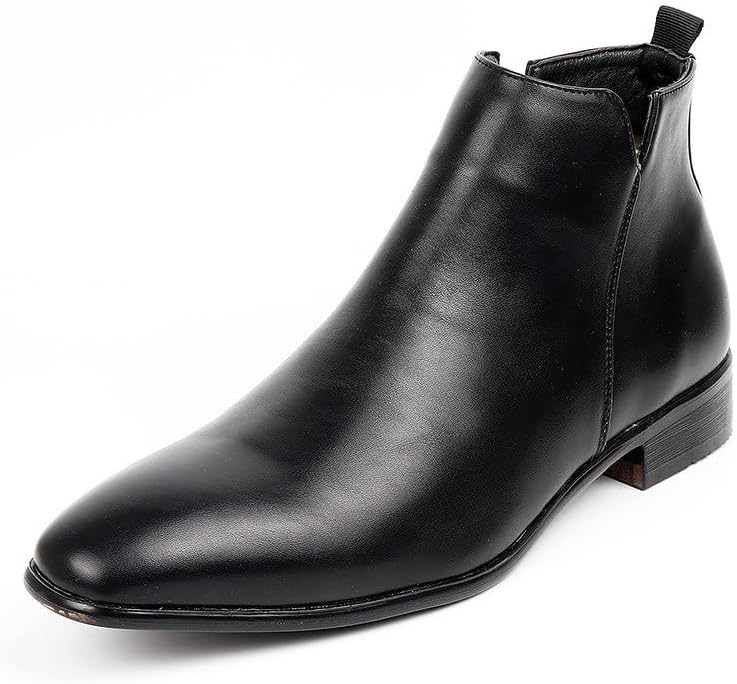 

Мужские замшевые челси Santimon Классические ботинки без шнуровки Для повседневной и официальной носки Удобные и легкие ботильоны, черный