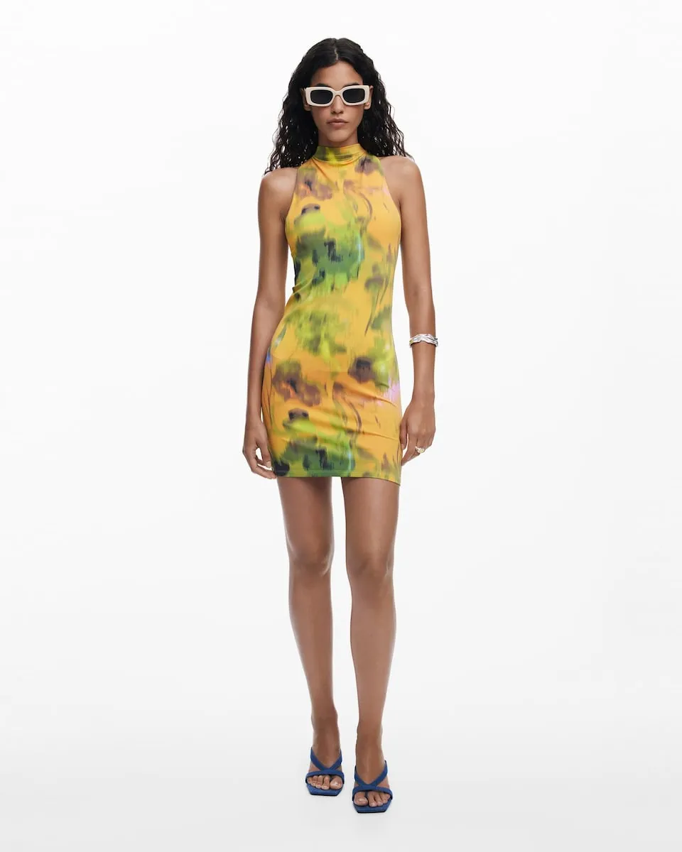 

Растушеванное короткое платье Desigual, желтый