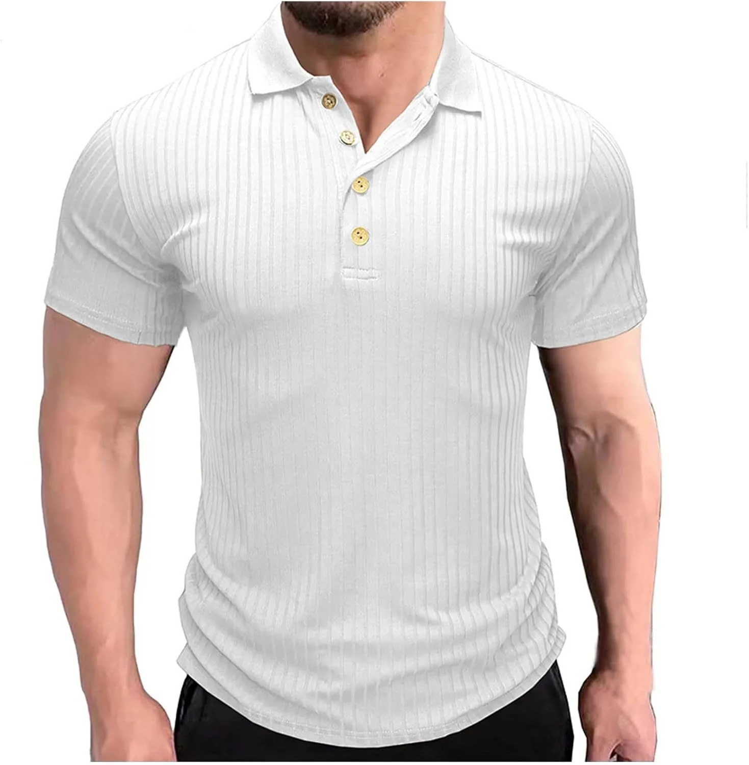 

Мужская футболка-поло Stretch Polo Shirts с коротким рукавом tuduoms