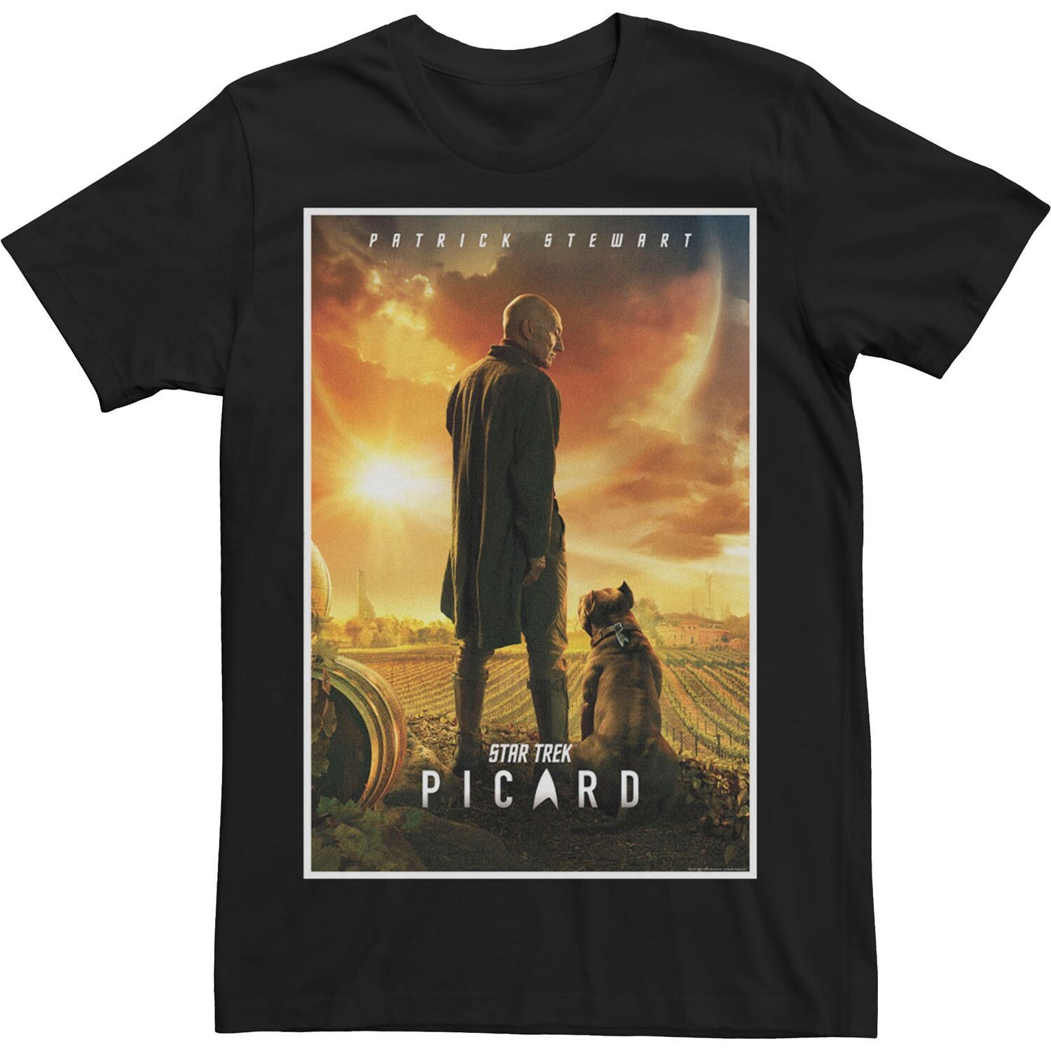 

Мужская футболка с плакатом Star Trek: Picard Number One Licensed Character