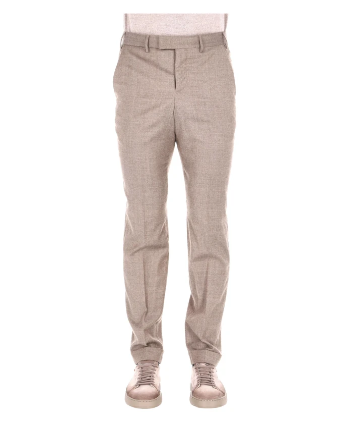 

Брюки из фланеллы ди лана Super 110 Comfort Master Fit Pt Torino, бежевый