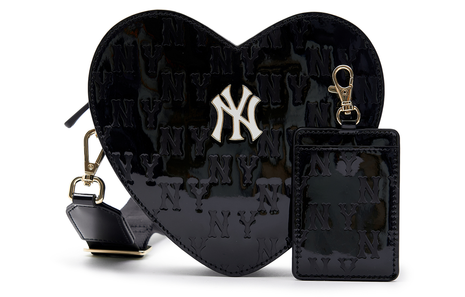 

MLB Искусственная кожа, сумка в форме сердца, сумка через плечо, кроссбоди обычный женский black