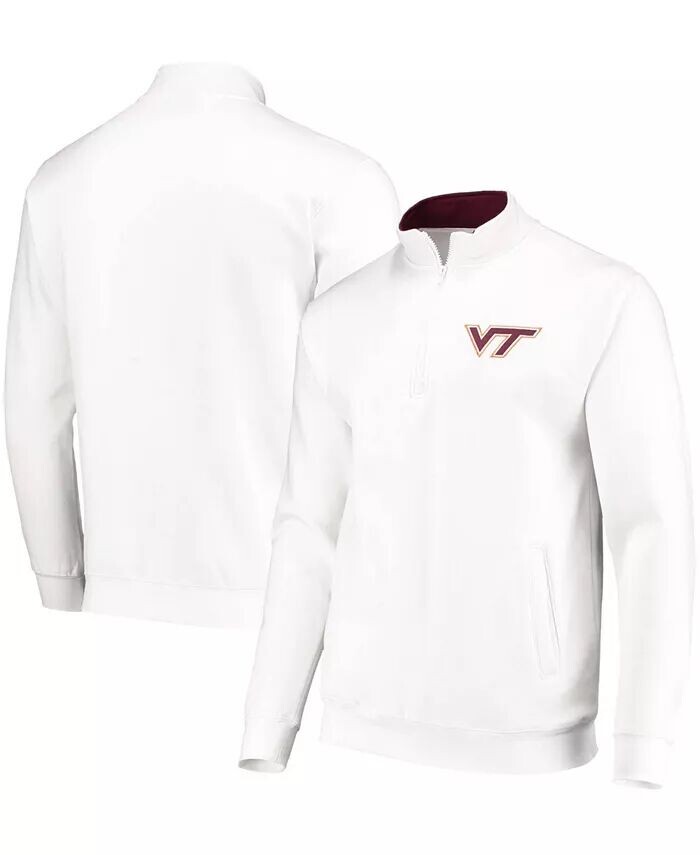 

Мужская белая толстовка Virginia Tech Hokies Tortugas Logo с застежкой-молнией на четверть оборота Colosseum