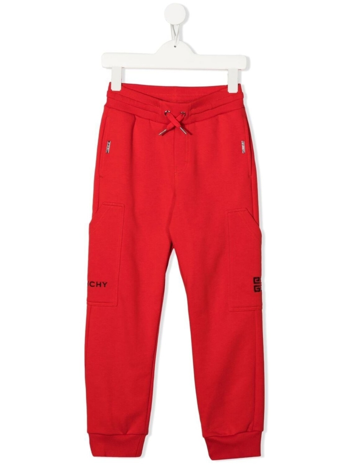 

Givenchy Kids спортивные брюки с вышитым логотипом, красный