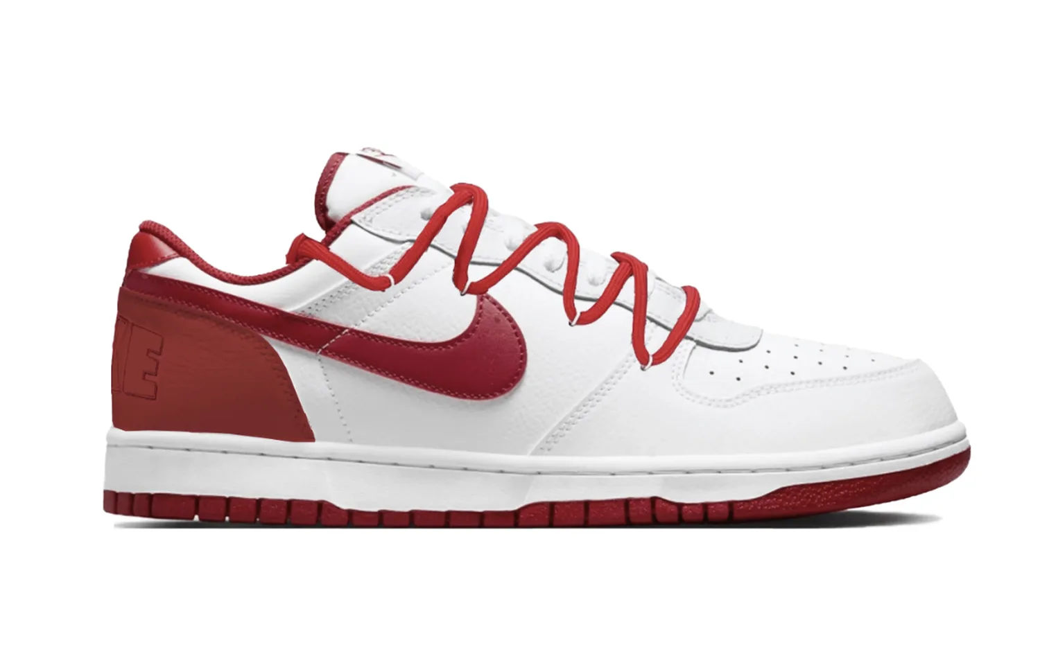 Nike Кроссовки для скейтбординга мужские low top, устойчивые к истиранию, дышащие, красные и белые — фото 3