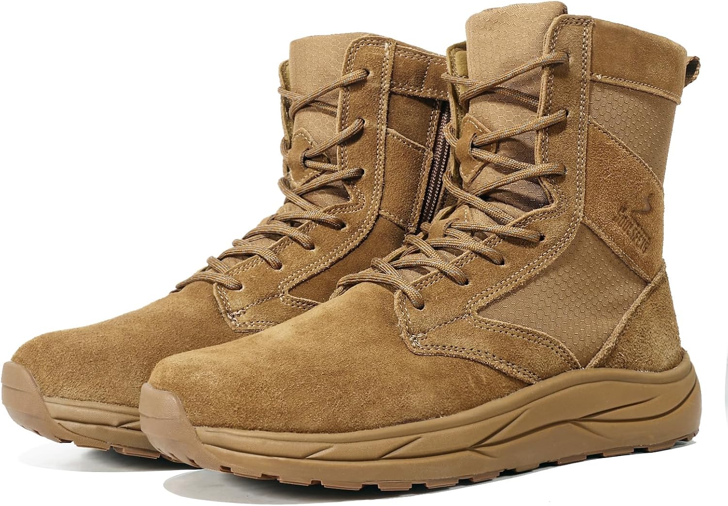 

Тактические ботинки Soulsfeng для мужчин и женщин, легкие, с боковой молнией, для активного отдыха, боевые, для походов, пустынные, военные, коричневый