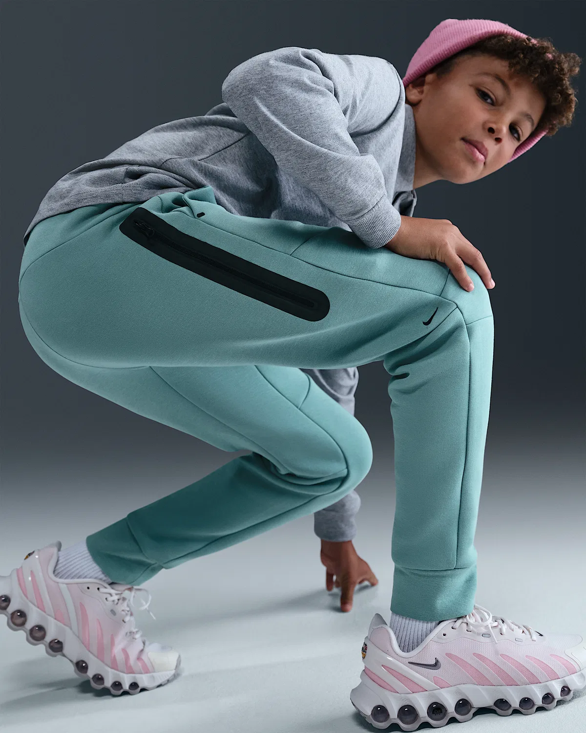 Джоггеры Nike Sportswear Tech Fleece для старших детей, Cannon/Black/Black — фото 4